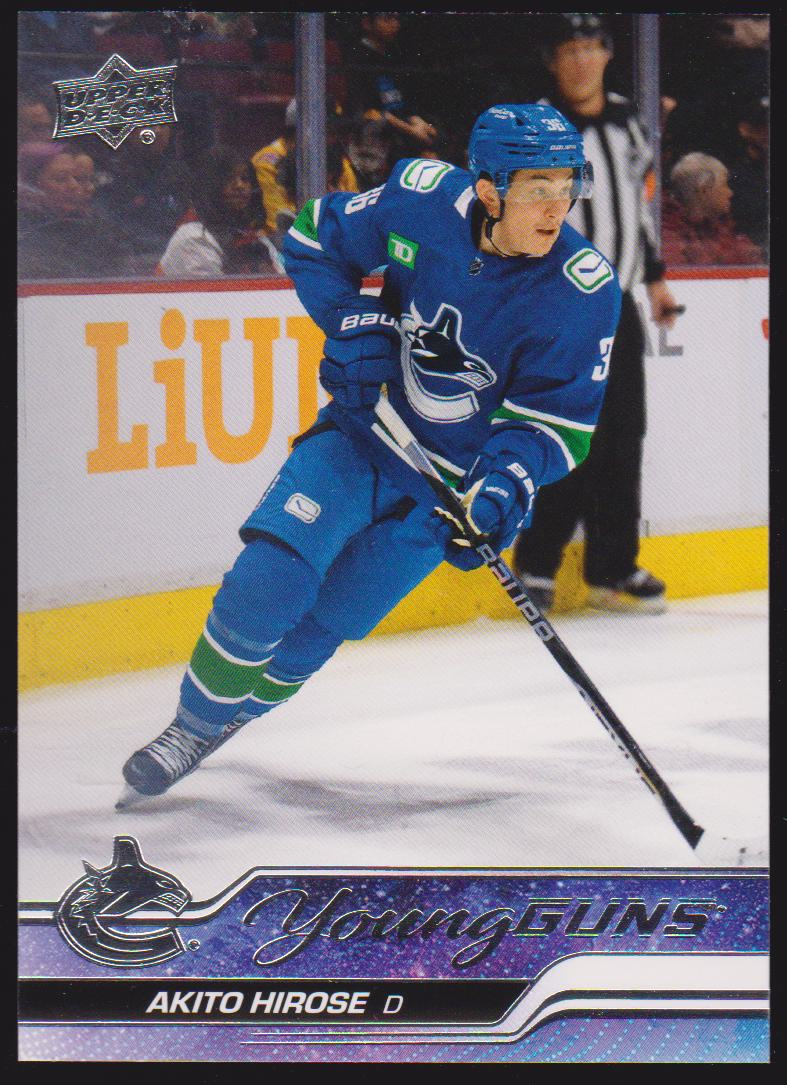 2023-24 Upper Deck #242 Akito Hirose Young Guns RC (image for) 2023-24 Upper Deck #242 Akito Hirose Young Guns RC