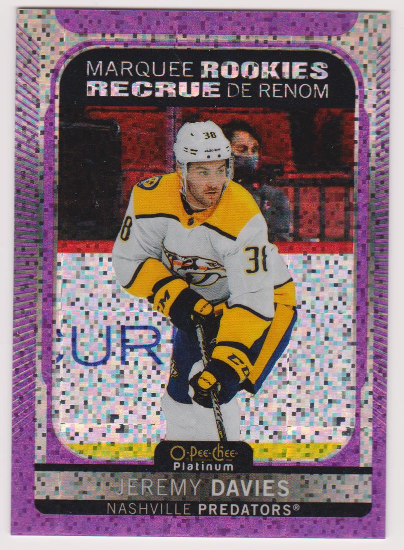 (image for) 2021-22 O-Pee-Chee Platinum Violet Pixels #252 Jeremy Davies - 035/299 - RC Year