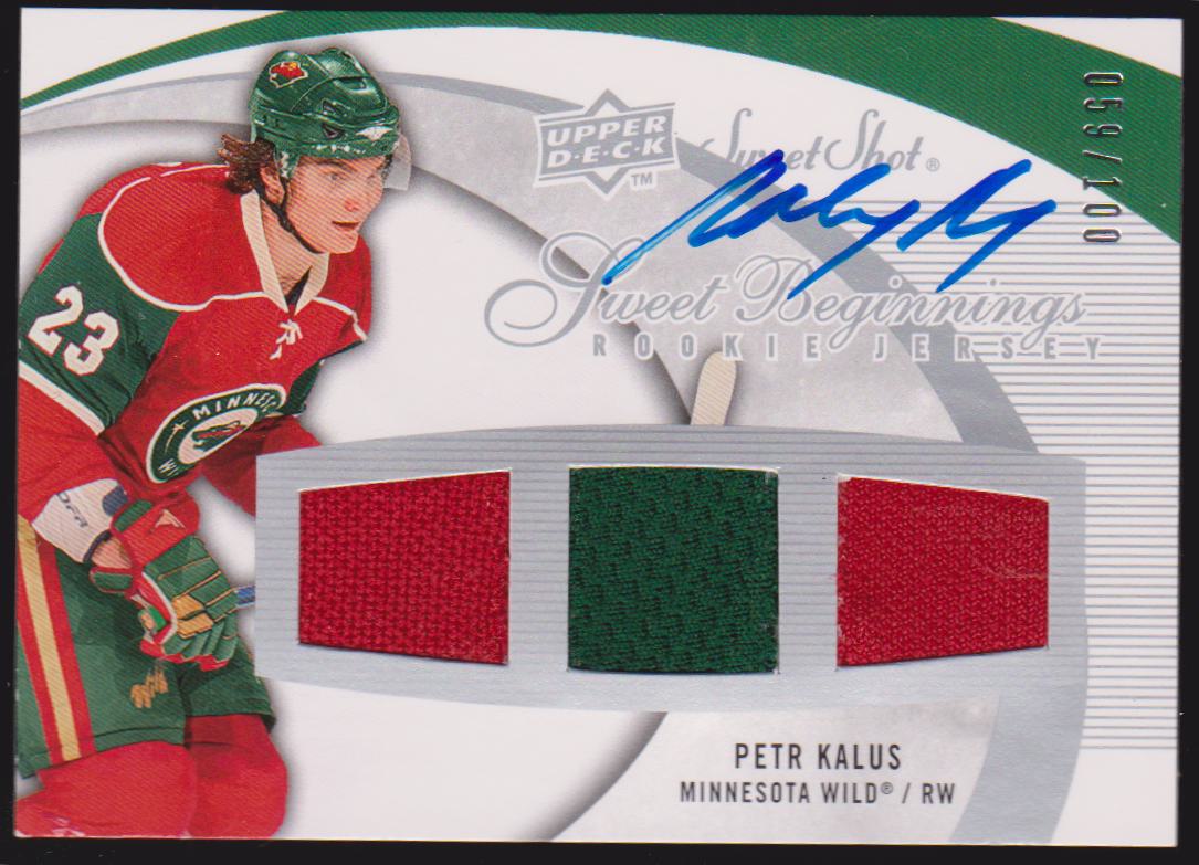 2007-08 Sweet Shot Rookie Jerseys Autographs #121 Petr Kalus - RC Year (image for) 2007-08 Sweet Shot Rookie Jerseys Autographs #121 Petr Kalus - RC Year