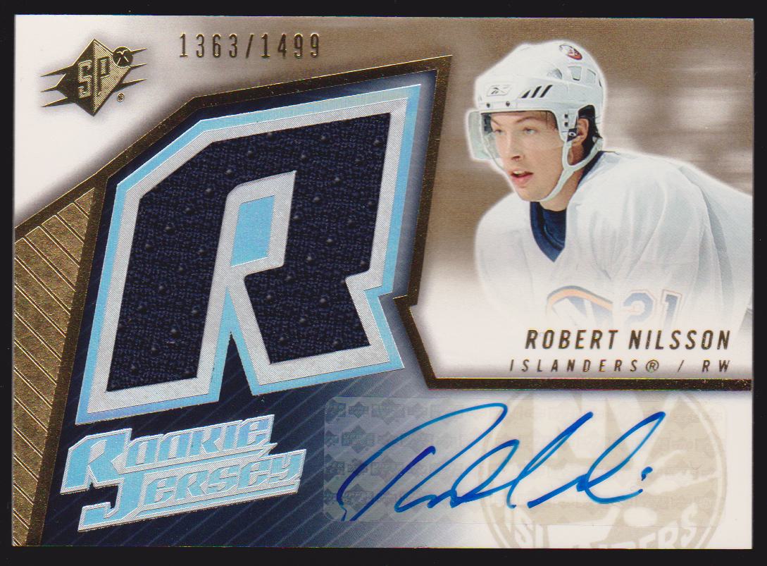 (image for) 2005-06 SPx #167 Robert Nilsson Jerseys AUTO RC 1363/1499