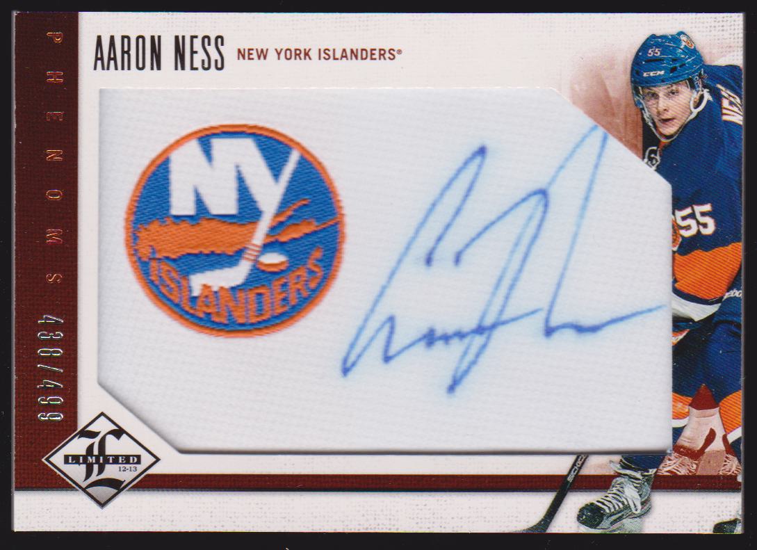 (image for) 2012-13 Limited #201 Aaron Ness AUTO 438/499 RC - Jerseys