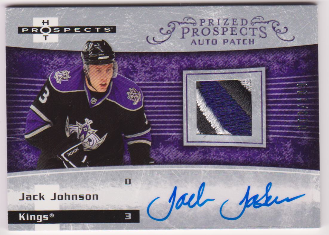 (image for) 2007-08 Hot Prospects #256 Jack Johnson Jerseys/Patch AUTO RC - 003/199