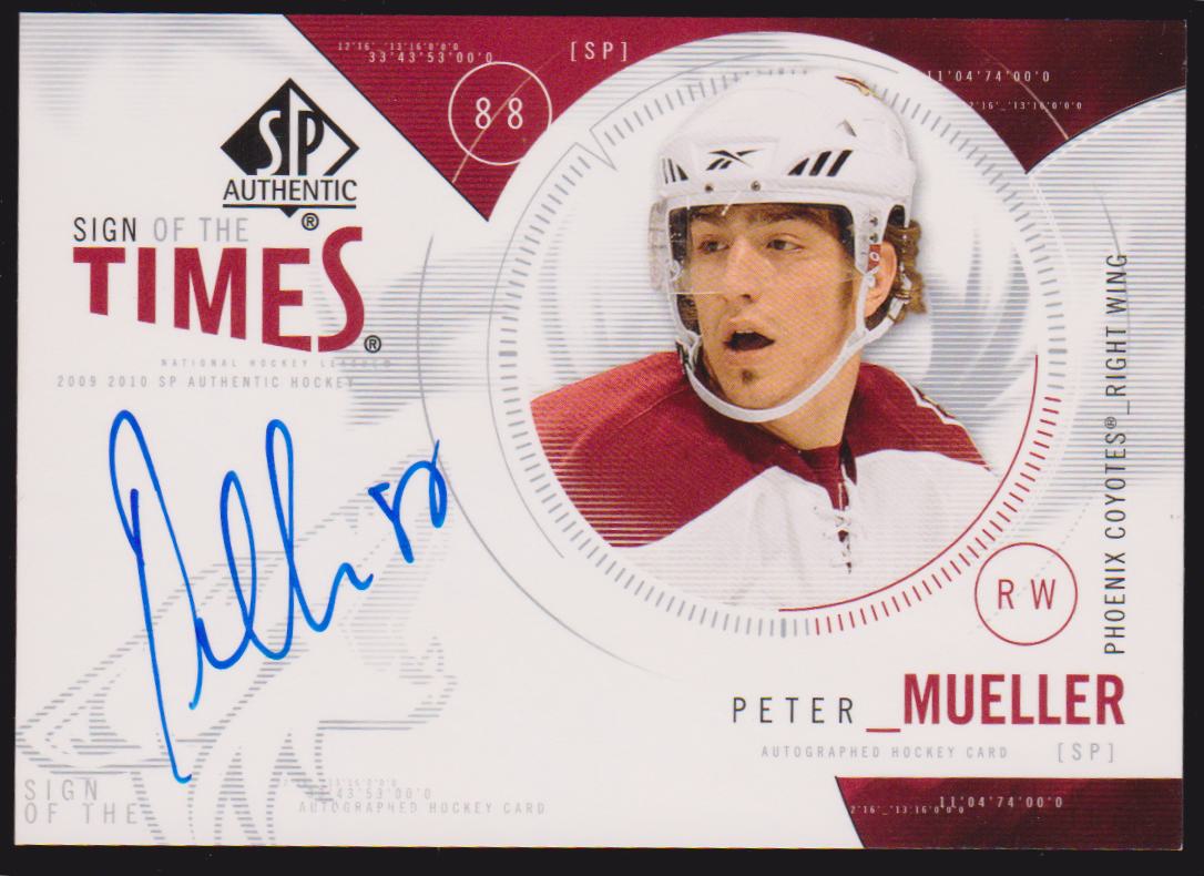 (image for) 2009-10 SP Authentic Sign of the Times #STPM Peter Mueller