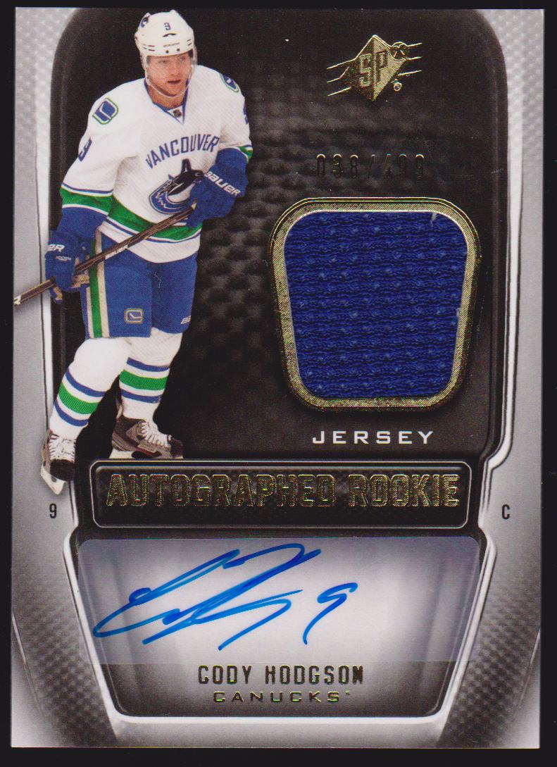 (image for) 2011-12 SPx #200 Cody Hodgson Auto Jerseys RC 038/499