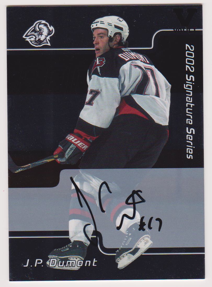2001-02 BAP Signature Series Autographs #4 J-P Dumont (image for) 2001-02 BAP Signature Series Autographs #4 J-P Dumont