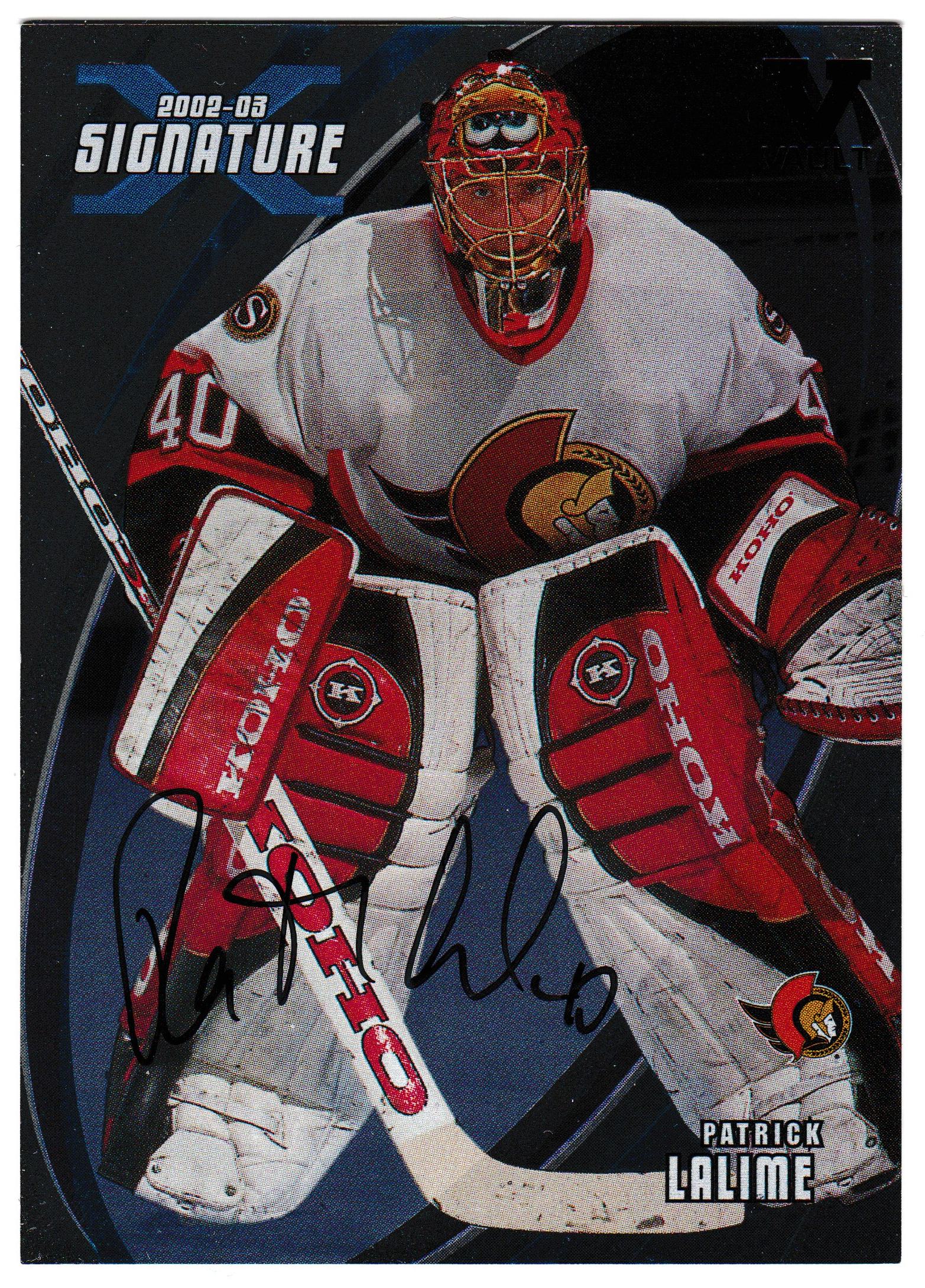 (image for) 2002-03 BAP Signature Series Autographs #35 Patrick Lalime VAULT