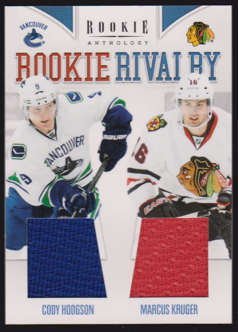(image for) 2011-12 Panini Rookie Anthology Rookie Rivalry Dual Jerseys #46 Cody Hodgson/Marcus Kruger