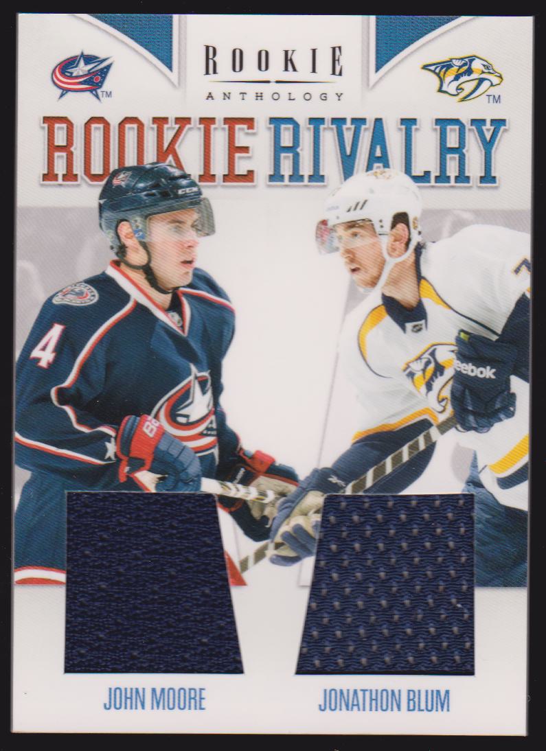 (image for) 2011-12 Panini Rookie Anthology Rookie Rivalry Dual Jerseys #32 John Moore/Jonathon Blum