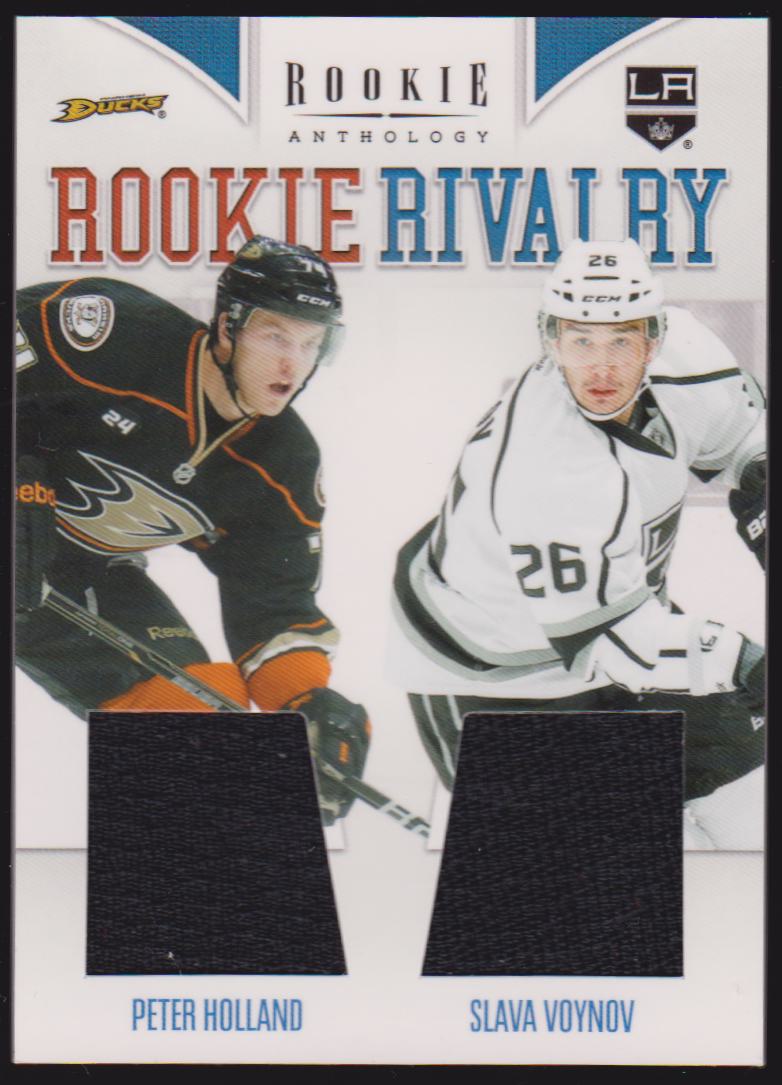 (image for) 2011-12 Panini Rookie Anthology Rookie Rivalry Dual Jerseys #13 Peter Holland/Slava Voynov