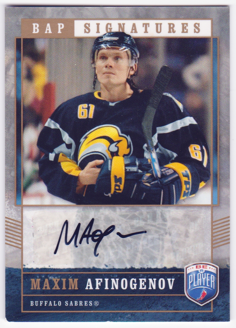 (image for) 2006-07 Be A Player Signatures 25 #MA Maxim Afinogenov 24/25