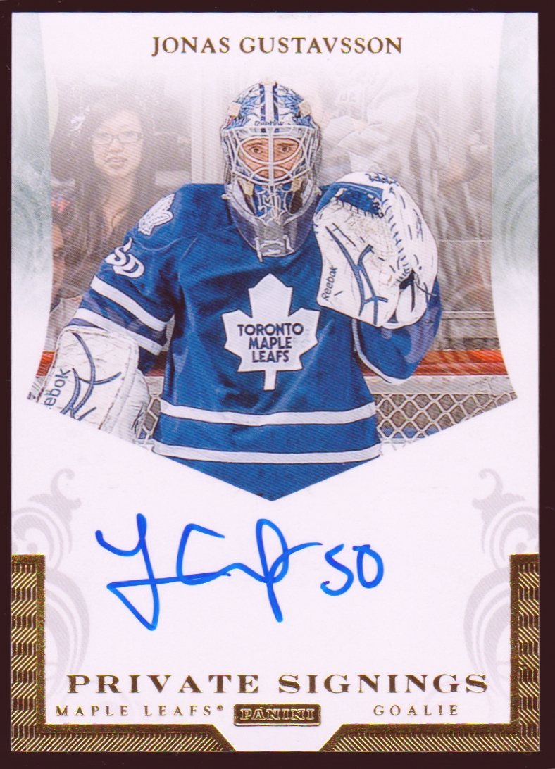 2011-12 Panini Private Signings #JG Jonas Gustavsson (image for) 2011-12 Panini Private Signings #JG Jonas Gustavsson