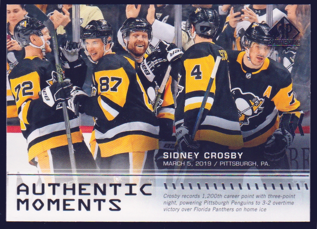 (image for) 2019-20 SP Authentic #102 Sidney Crosby - Authentic Moments