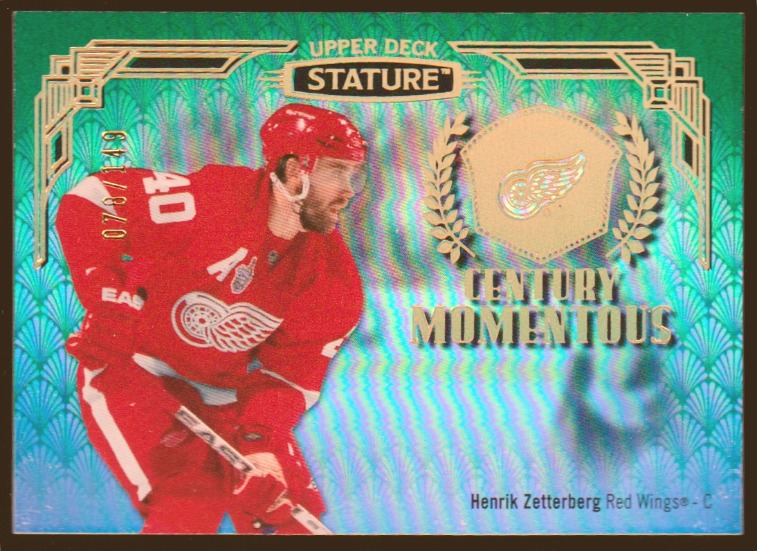 (image for) 2020-21 Upper Deck Stature Century Momentous Green #CM12 Henrik Zetterberg 078/149