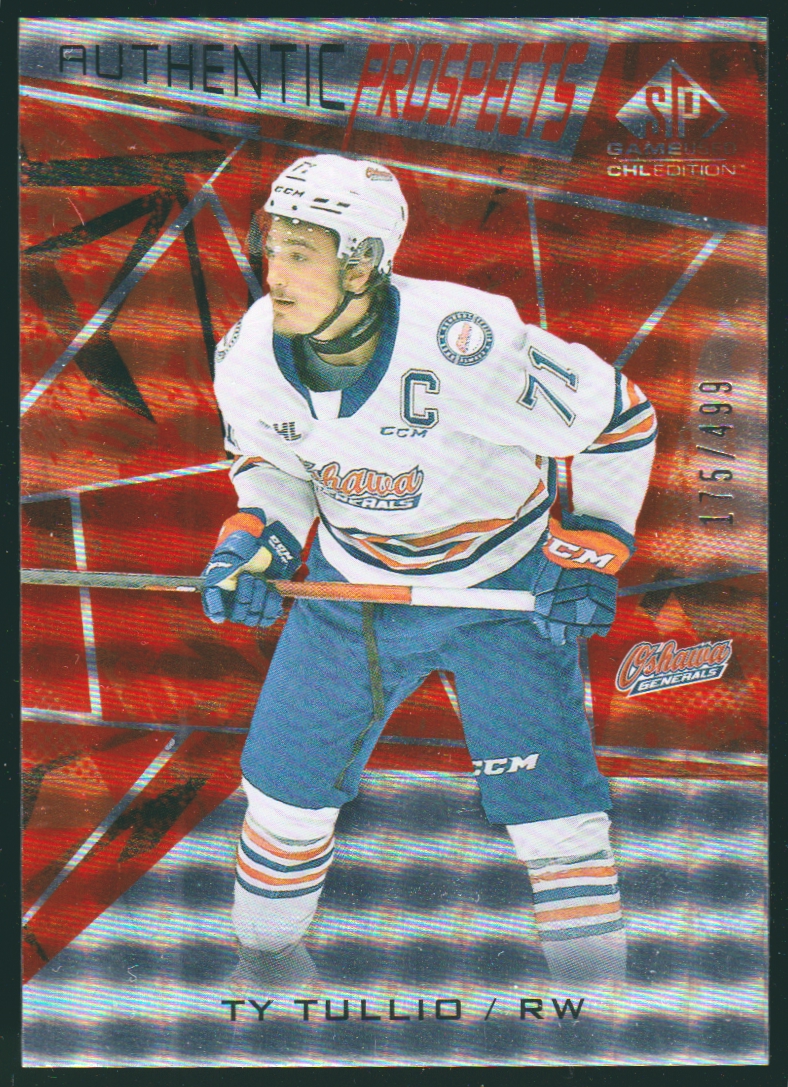 2021-22 SP Game Used CHL Orange #23 Tyler Tullio (image for) 2021-22 SP Game Used CHL Orange #23 Tyler Tullio