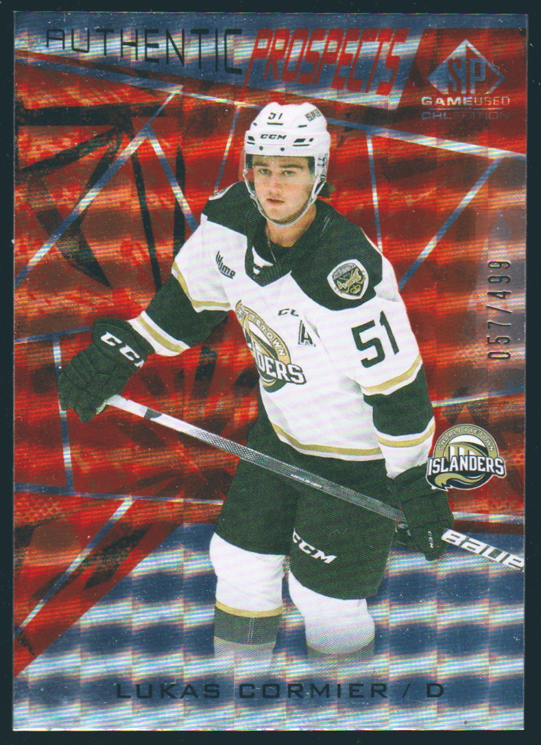(image for) 2021-22 SP Game Used CHL Orange #59 Lukas Cormier