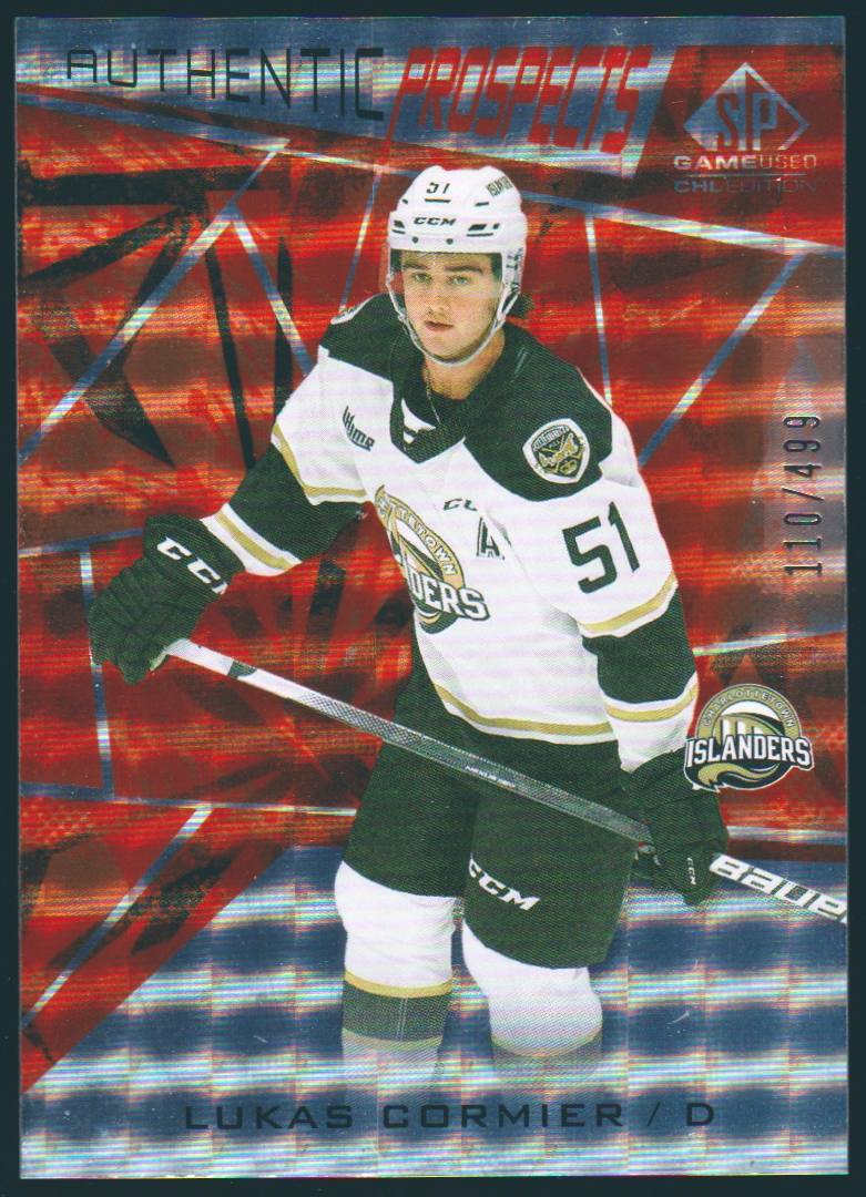 (image for) 2021-22 SP Game Used CHL Orange #59 Lukas Cormier