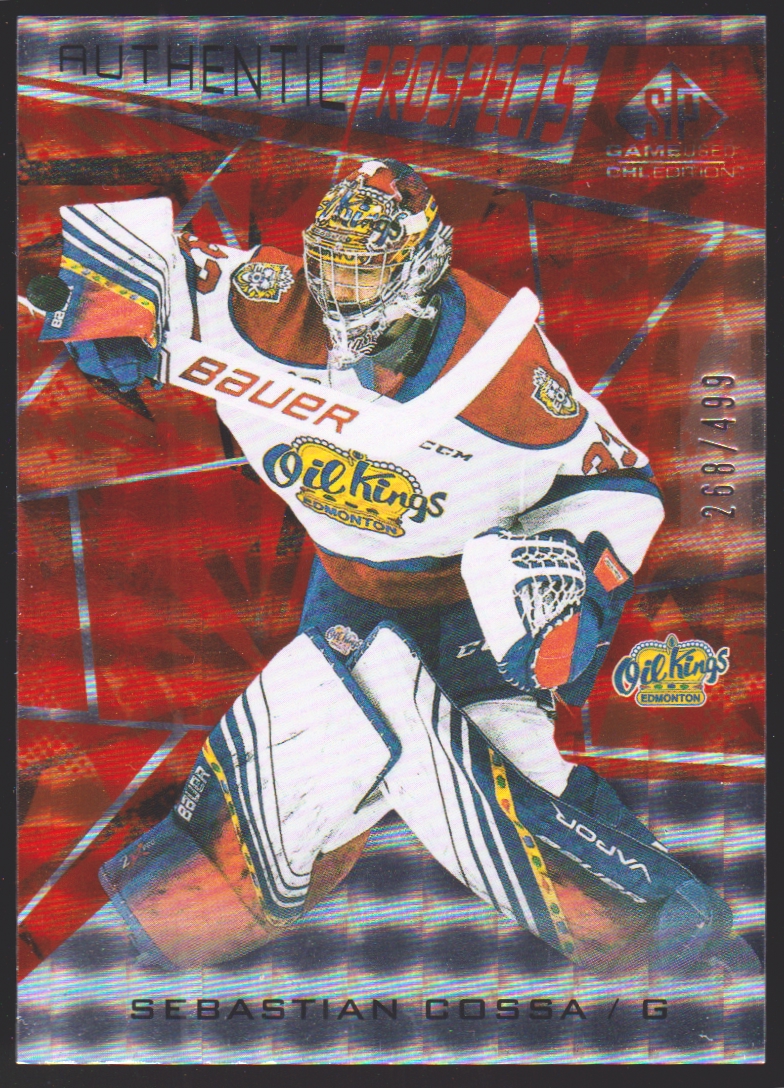 2021-22 SP Game Used CHL Orange #15 Sebastian Cossa (image for) 2021-22 SP Game Used CHL Orange #15 Sebastian Cossa