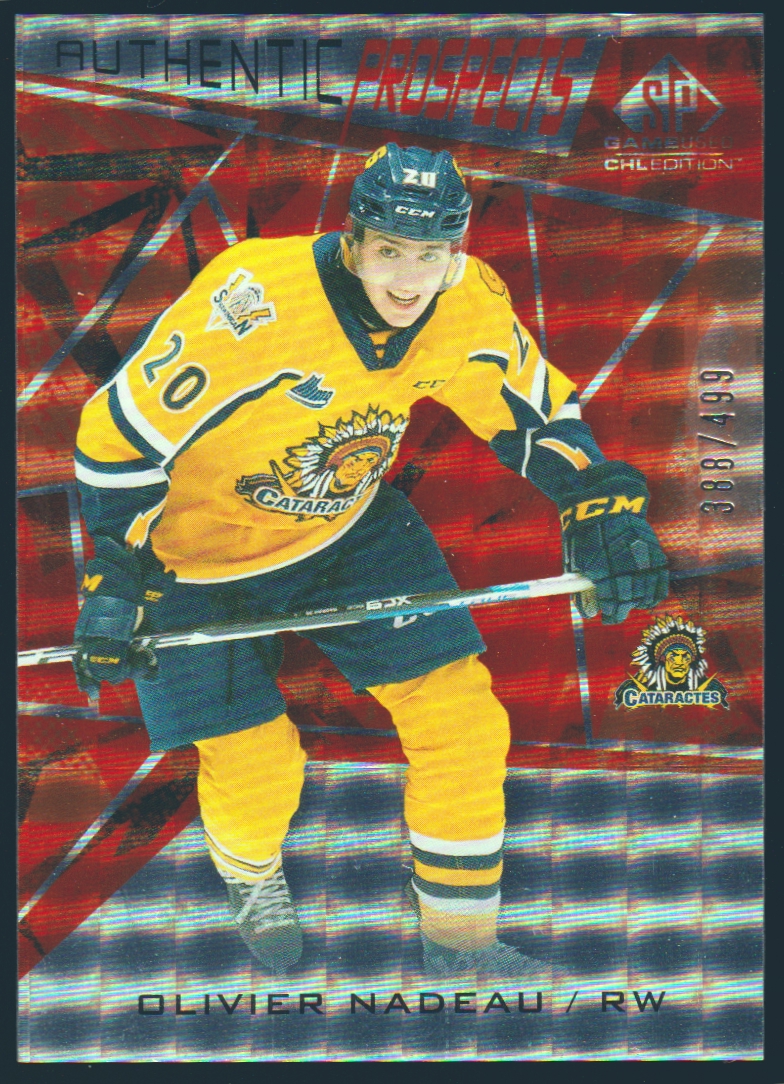 2021-22 SP Game Used CHL Orange #24 Olivier Nadeau (image for) 2021-22 SP Game Used CHL Orange #24 Olivier Nadeau
