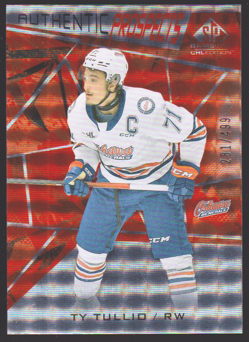 2021-22 SP Game Used CHL Orange #23 Tyler Tullio (image for) 2021-22 SP Game Used CHL Orange #23 Tyler Tullio