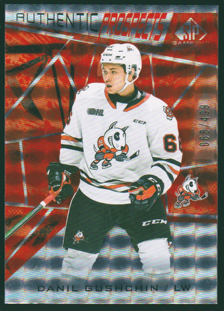 2021-22 SP Game Used CHL Orange #3 Danil Gushchin (image for) 2021-22 SP Game Used CHL Orange #3 Danil Gushchin