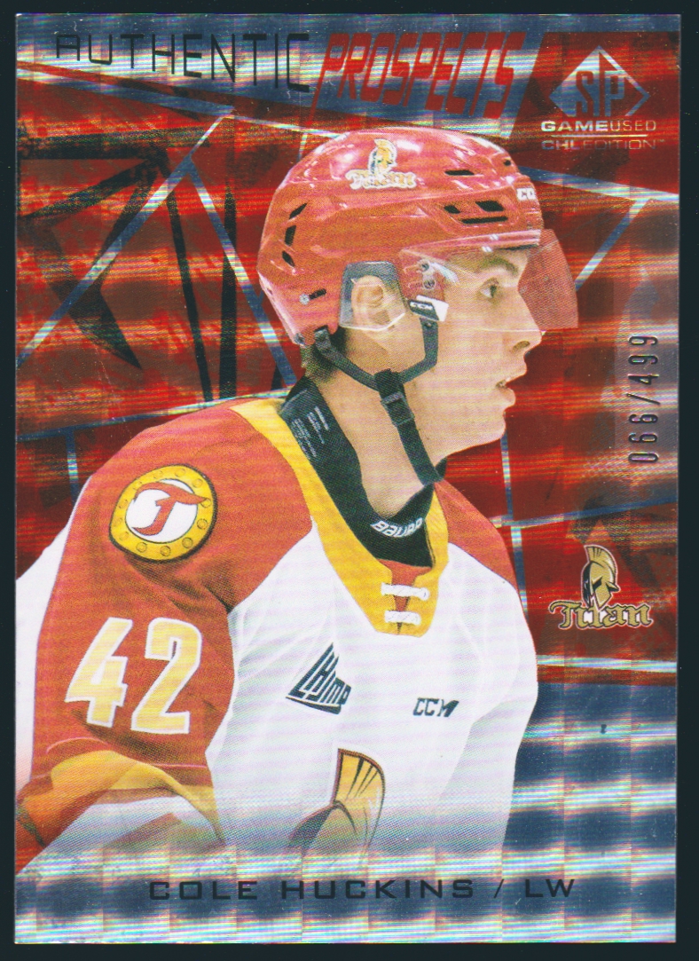 (image for) 2021-22 SP Game Used CHL Orange #69 Cole Huckins