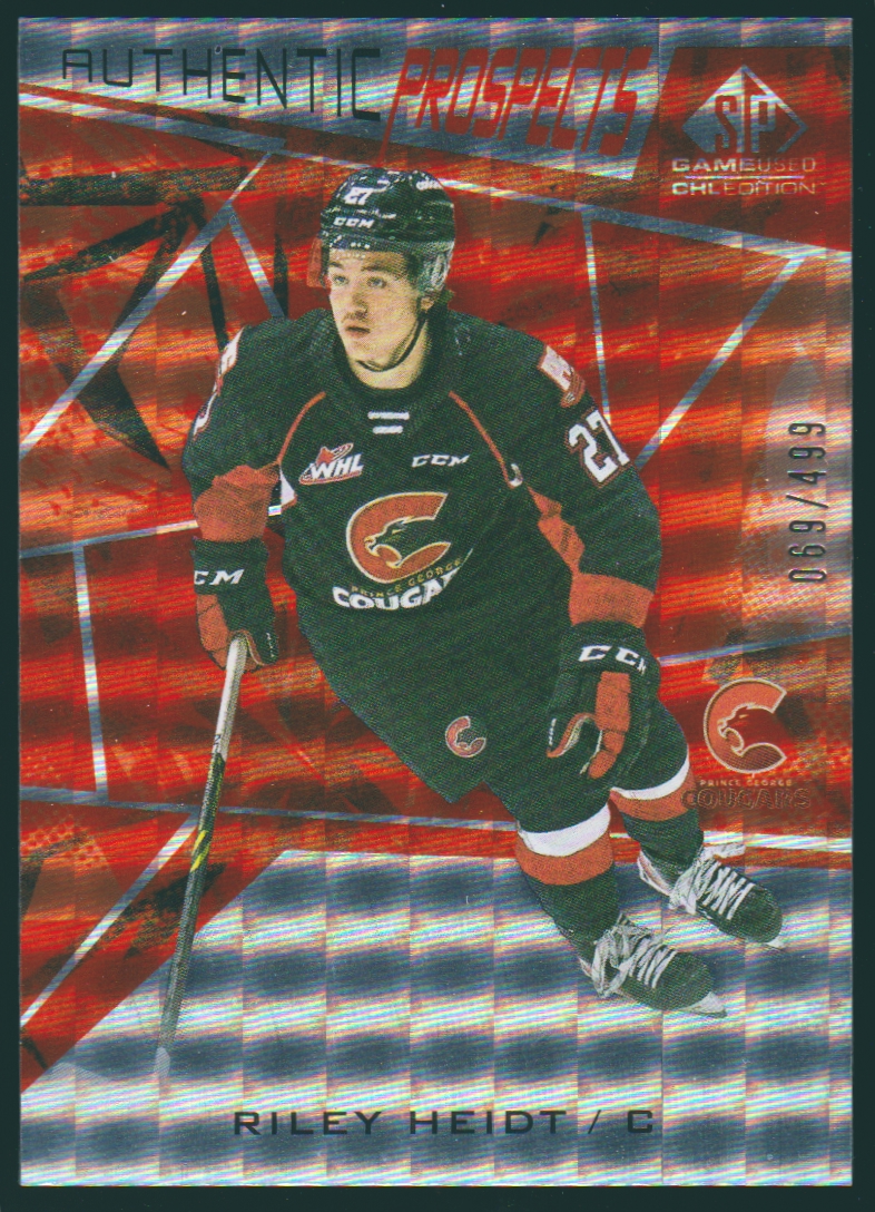 2021-22 SP Game Used CHL Orange #22 Riley Heidt (image for) 2021-22 SP Game Used CHL Orange #22 Riley Heidt