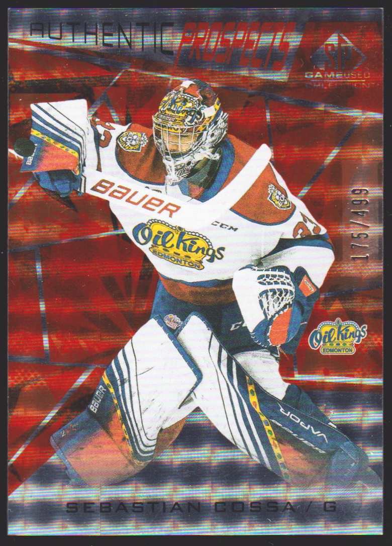 2021-22 SP Game Used CHL Orange #15 Sebastian Cossa (image for) 2021-22 SP Game Used CHL Orange #15 Sebastian Cossa
