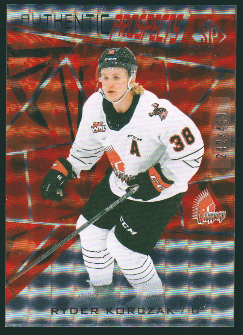 2021-22 SP Game Used CHL Orange #7 Ryder Korczak (image for) 2021-22 SP Game Used CHL Orange #7 Ryder Korczak