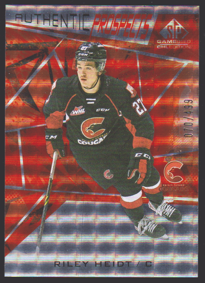 2021-22 SP Game Used CHL Orange #22 Riley Heidt (image for) 2021-22 SP Game Used CHL Orange #22 Riley Heidt