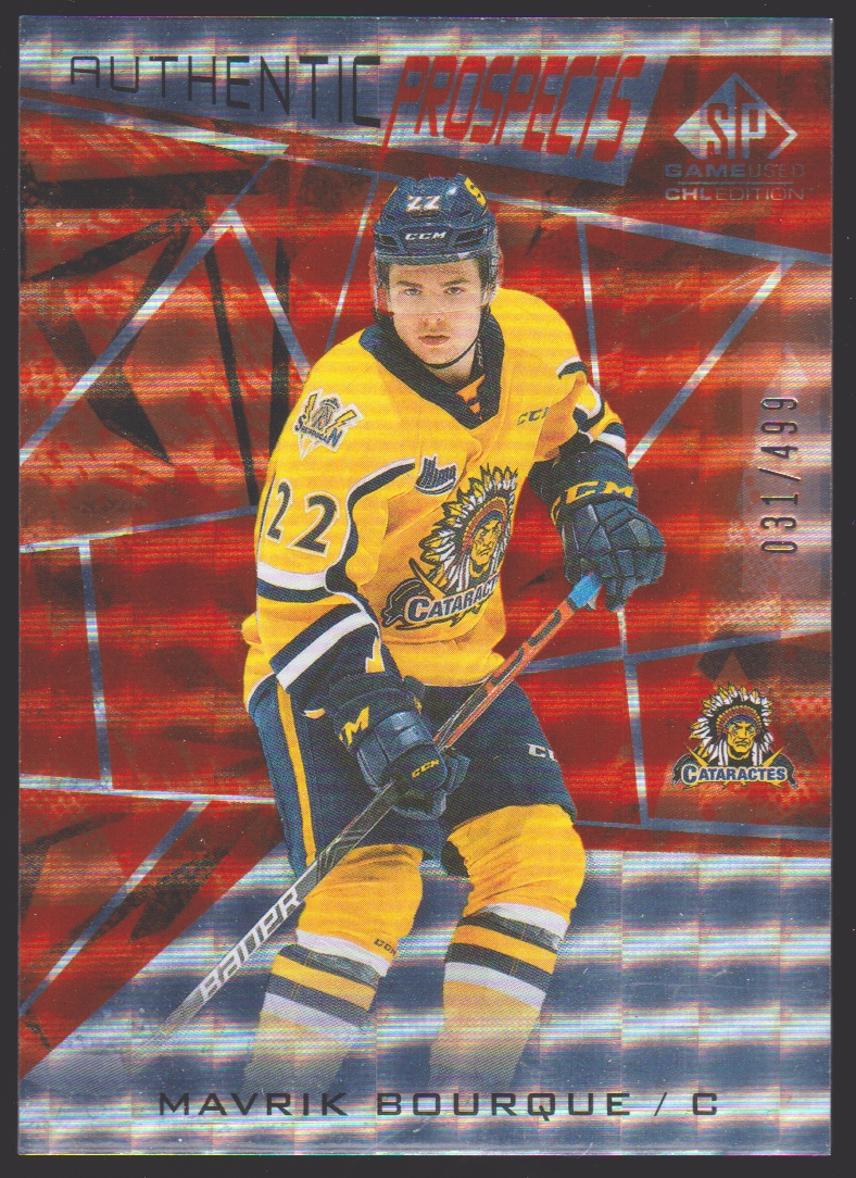 (image for) 2021-22 SP Game Used CHL Orange #39 Mavrik Bourque