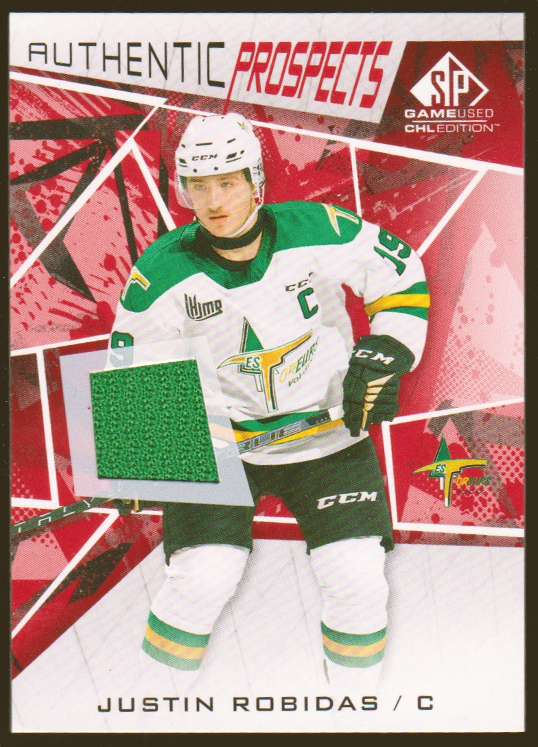 2021-22 SP Game Used CHL Jerseys Red #51 Justin Robidas (image for) 2021-22 SP Game Used CHL Jerseys Red #51 Justin Robidas