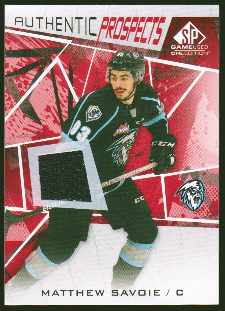 2021-22 SP Game Used CHL Jerseys Red #55 Matthew Savoie (image for) 2021-22 SP Game Used CHL Jerseys Red #55 Matthew Savoie
