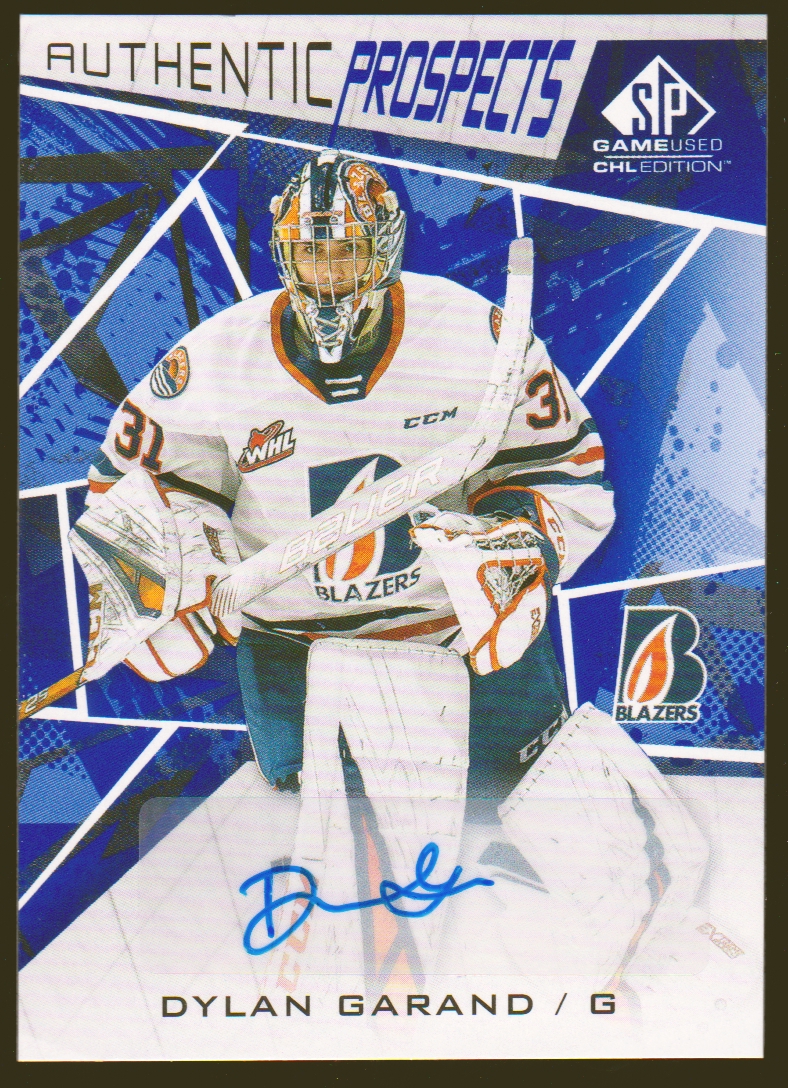 2021-22 SP Game Used CHL Autographs Blue #30 Dylan Garand (image for) 2021-22 SP Game Used CHL Autographs Blue #30 Dylan Garand