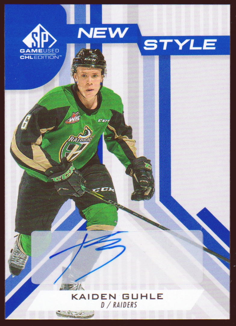 2021-22 SP Game Used CHL New Style Autographs Blue #NSKG Kaiden Guhle (image for) 2021-22 SP Game Used CHL New Style Autographs Blue #NSKG Kaiden Guhle
