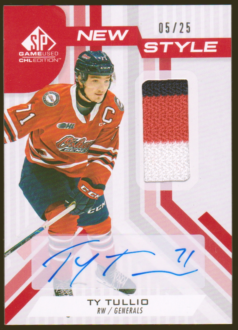 (image for) 2021-22 SP Game Used CHL New Style Jerseys Autographs #NSTT Tyler Tullio 05/25