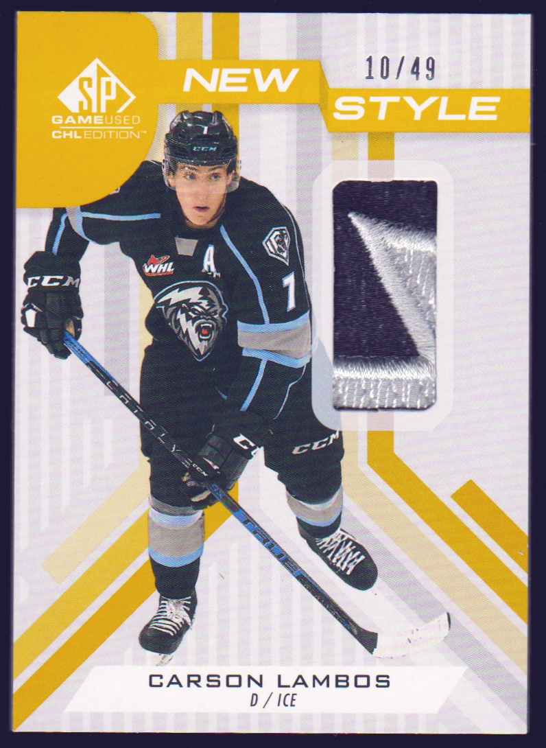 2021-22 SP Game Used CHL New Style Patches Gold #NSCL Carson Lambos (image for) 2021-22 SP Game Used CHL New Style Patches Gold #NSCL Carson Lambos