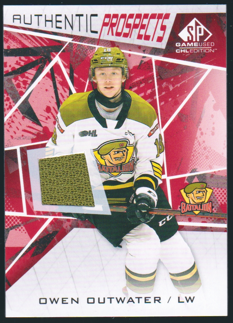 2021-22 SP Game Used CHL Jerseys Red #43 Owen Outwater (image for) 2021-22 SP Game Used CHL Jerseys Red #43 Owen Outwater