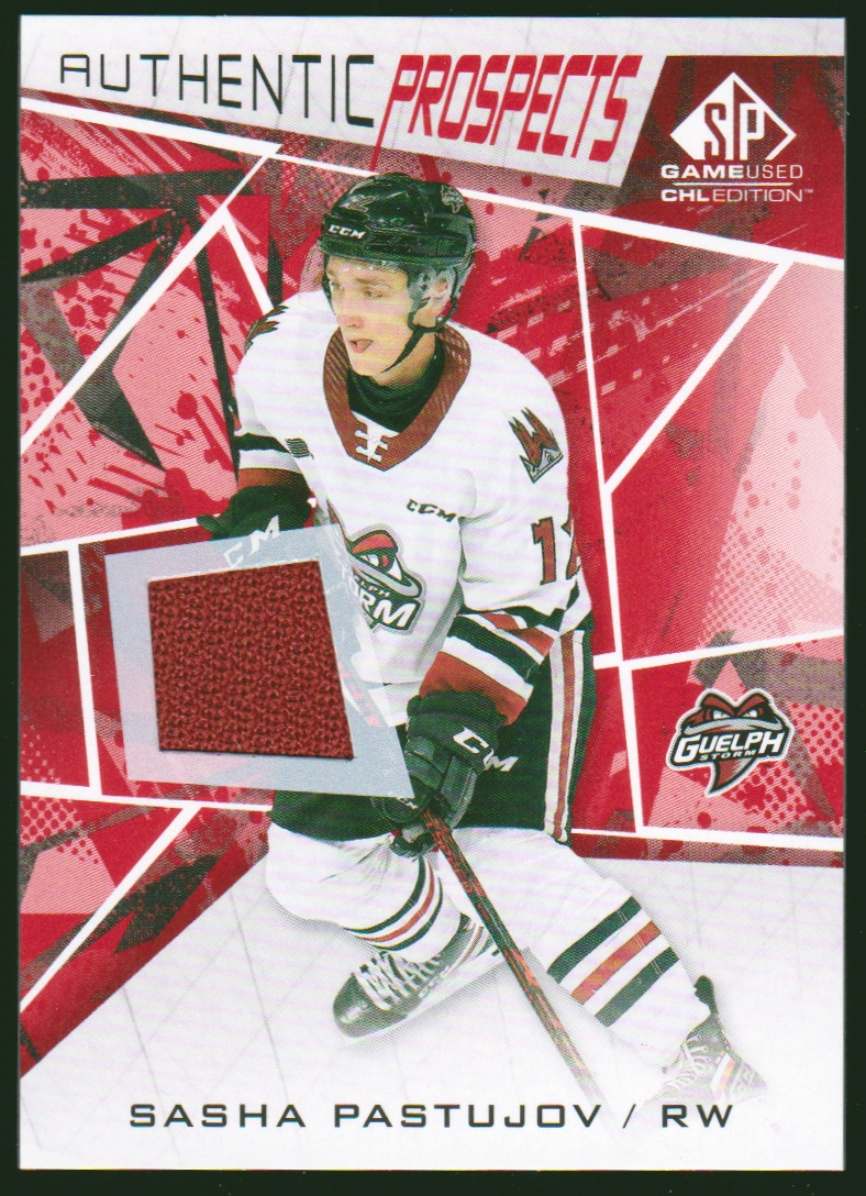 2021-22 SP Game Used CHL Jerseys Red #66 Sasha Pastujov (image for) 2021-22 SP Game Used CHL Jerseys Red #66 Sasha Pastujov
