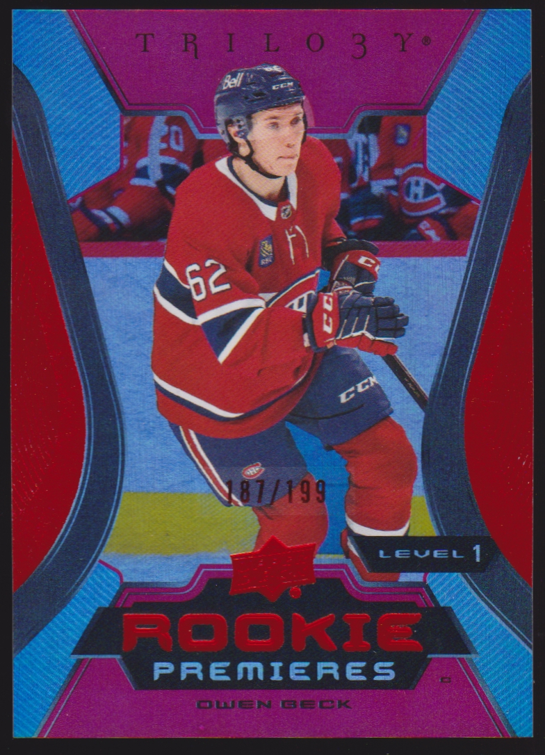 (image for) 2023-24 Upper Deck Trilogy Red #101 Owen Beck 187/199 - RC Year