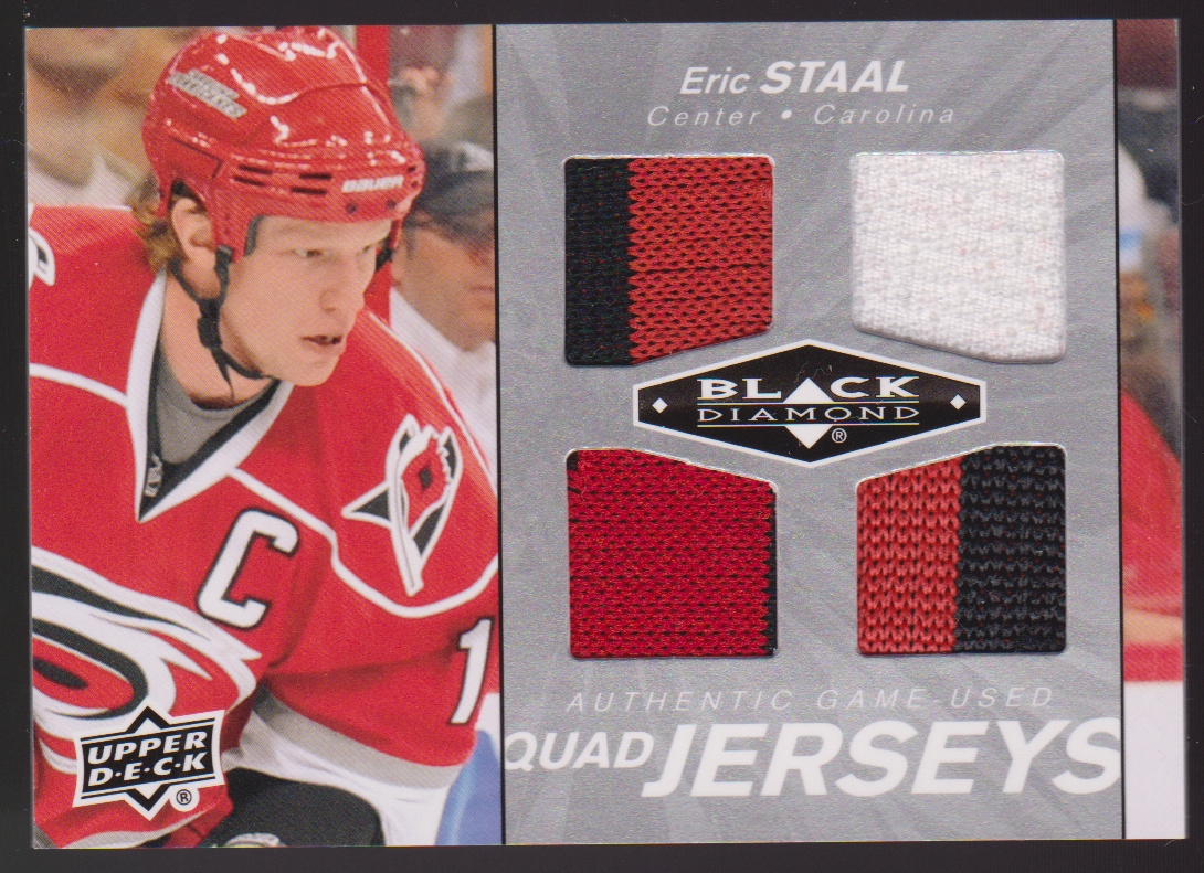 (image for) 2010-11 Black Diamond Jerseys Quad #QJES Eric Staal