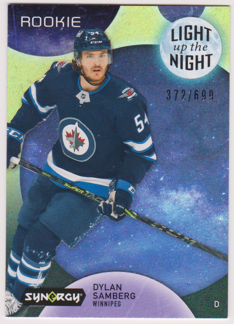 (image for) 2022-23 Synergy Light Up the Night Rookies Neon Yellow #LNRDS Dylan Samberg 372/699 - RC Year
