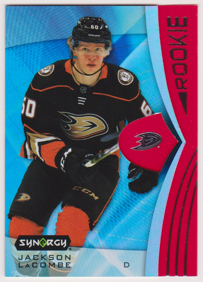 2023-24 Synergy Red #77 Jackson LaCombe - RC Year (image for) 2023-24 Synergy Red #77 Jackson LaCombe - RC Year