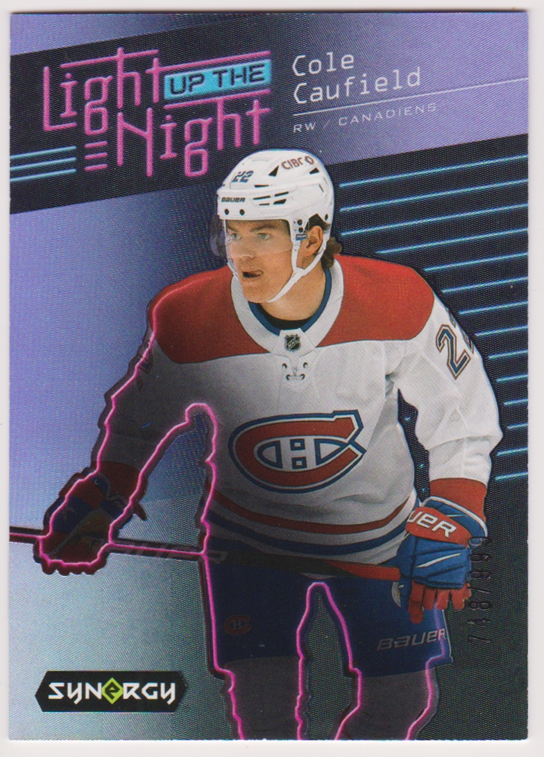 2023-24 Synergy Light Up the Night #LNCC Cole Caufield 748/999 (image for) 2023-24 Synergy Light Up the Night #LNCC Cole Caufield 748/999