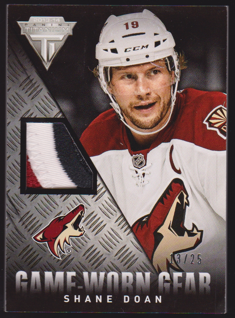 (image for) 2013-14 Panini Titanium Game Worn Gear Patch #GGSD Shane Doan 13/25