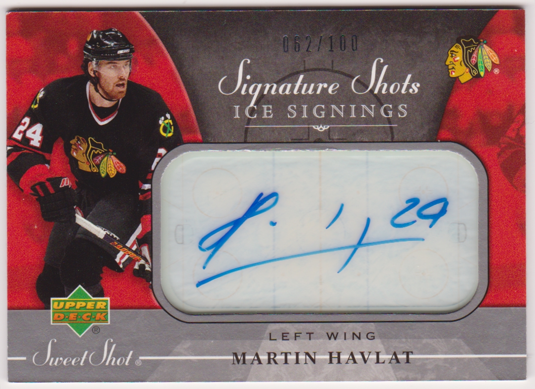 (image for) 2006-07 Sweet Shot Signature Shots Ice Signings #SSIMH Martin Havlat AUTO 62/100