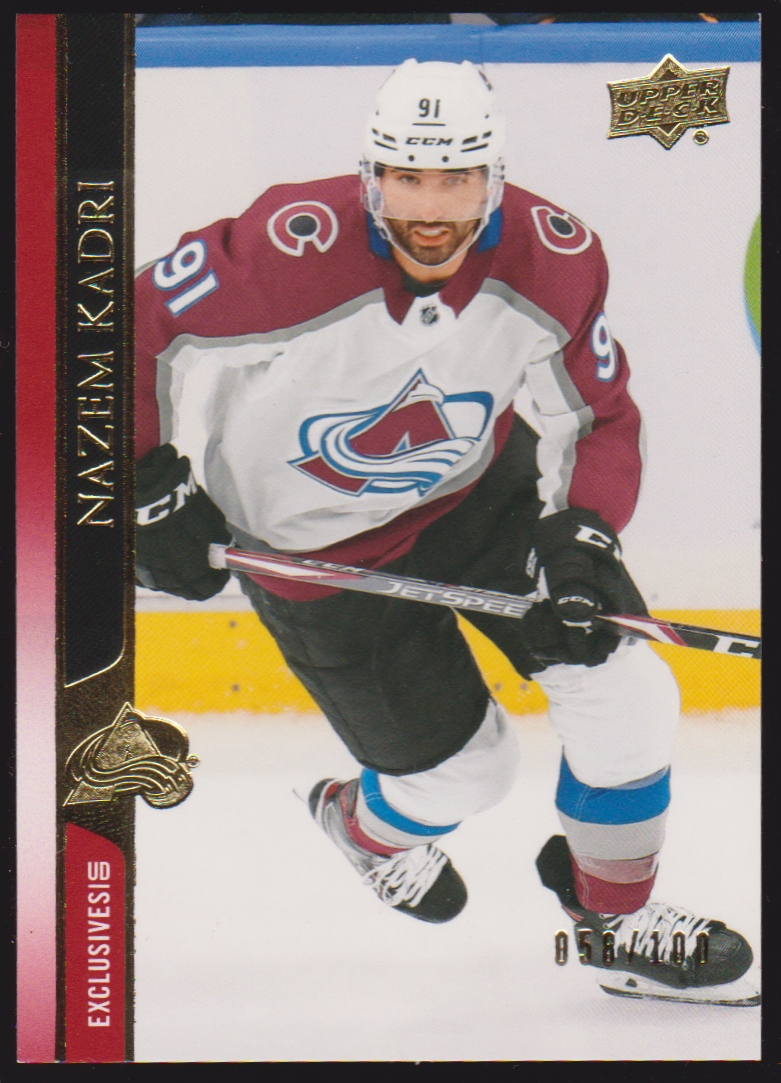 2020-21 Upper Deck Exclusives #49 Nazem Kadri 058/100 (image for) 2020-21 Upper Deck Exclusives #49 Nazem Kadri 058/100