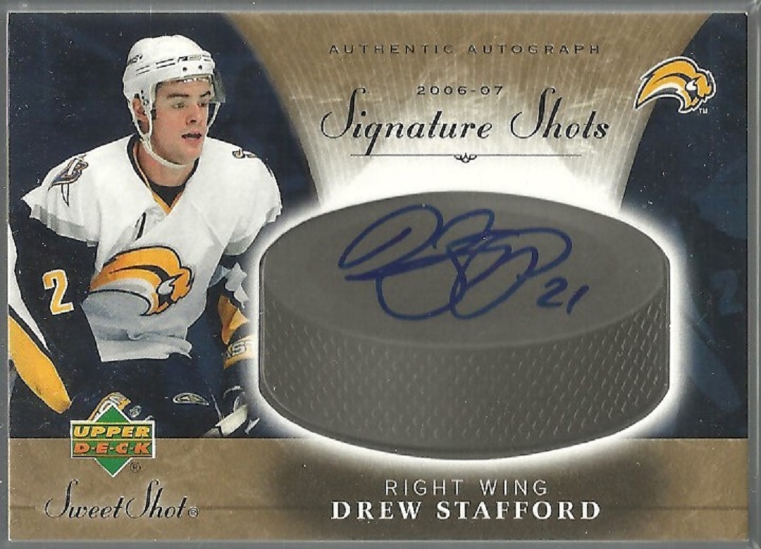 2006-07 Sweet Shot Signature Shots #SSDS Drew Stafford AUTO (image for) 2006-07 Sweet Shot Signature Shots #SSDS Drew Stafford AUTO