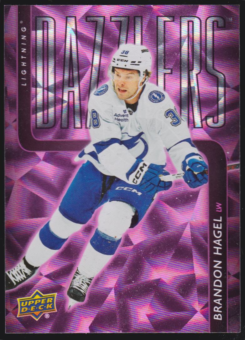 2025-26 Upper Deck Dazzlers Pink #DZ34 Brandon Hagel (image for) 2025-26 Upper Deck Dazzlers Pink #DZ34 Brandon Hagel