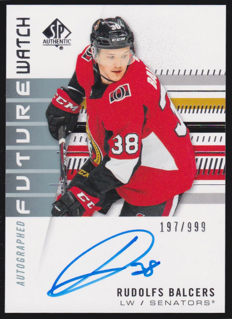 2019-20 SP Authentic #186 Rudolfs Balcers FW AUTO 197/999 (image for) 2019-20 SP Authentic #186 Rudolfs Balcers FW AUTO 197/999