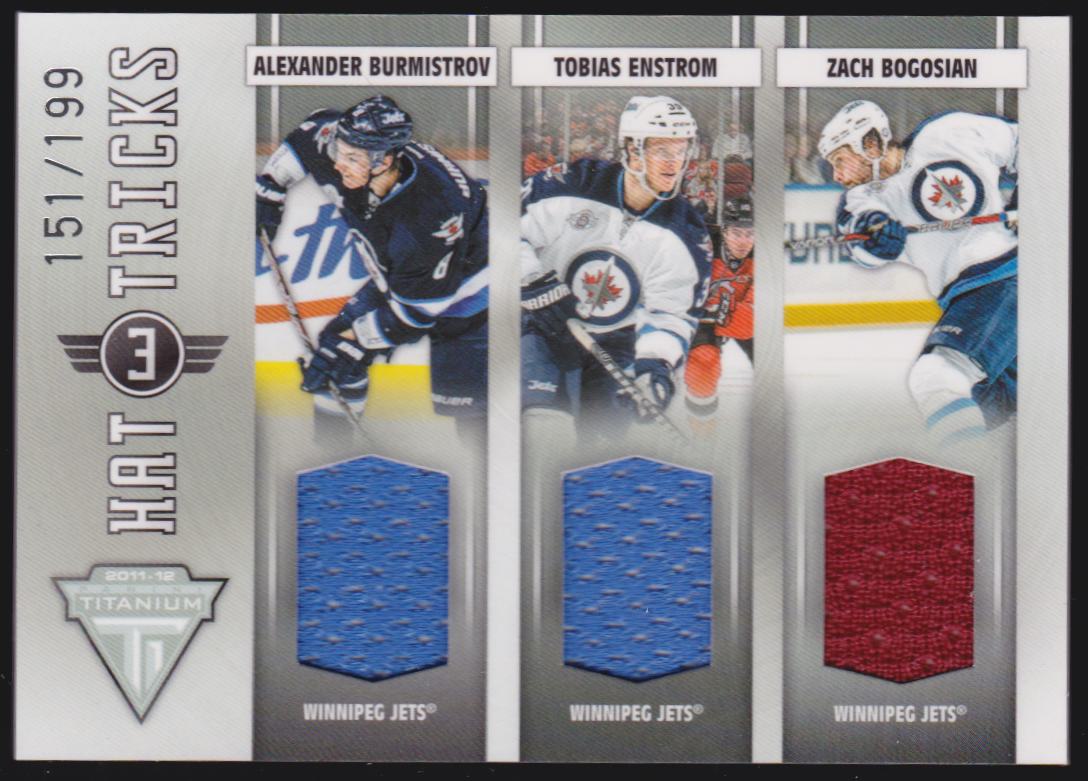 (image for) 2011-12 Panini Titanium Hat Tricks Memorabilia #3 Alexander Burmistrov/Tobias Enstrom/Zach Bogosian 151/199